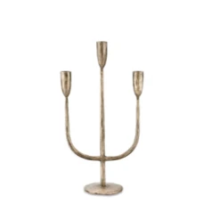 Nkuku Mbata Antique Brass Candelabra