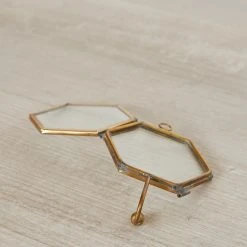 Nkuku Kiko Hexagon Antique Brass Hook