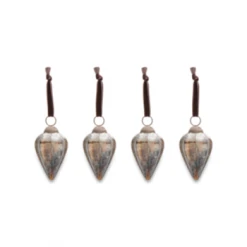 Nkuku Small Oiled Antique Khutu Baubles Set of 4