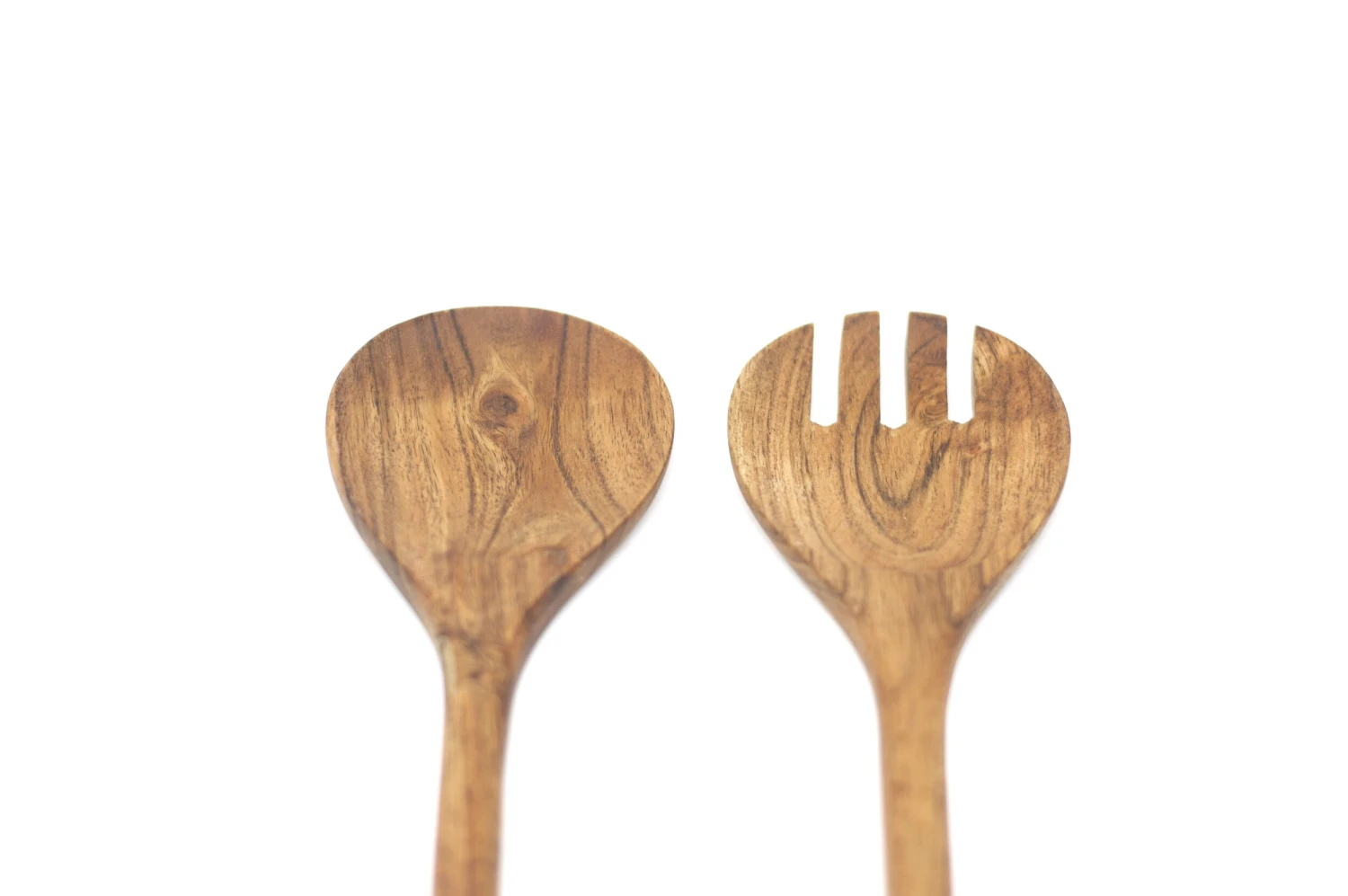 Nkuku Acadia Wood Ulu Salad Server - Handcrafted Wooden Salad Tongs for Eco-Friendly Dining 1 Nkuku Acadia Wood Ulu Salad Server