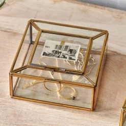 Nkuku Antique Brass Small Nalou Jewellery Box - Handcrafted Home Decor 5 Nkuku Antique Brass Small Nalou Jewellery Box