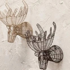Nkuku Mini Wire Moose Head Trophy