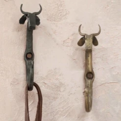 Nkuku Brass Mawi Cow Hook