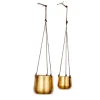 Nkuku Small Brass Atsu Hanging Planter
