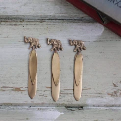 Nkuku Brass Elephant Bookmark
