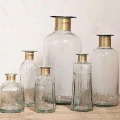 Nkuku Large Chara Hammered Bottle - Handcrafted Room Decor Vase 5 Nkuku Large Chara Hammered Bottle