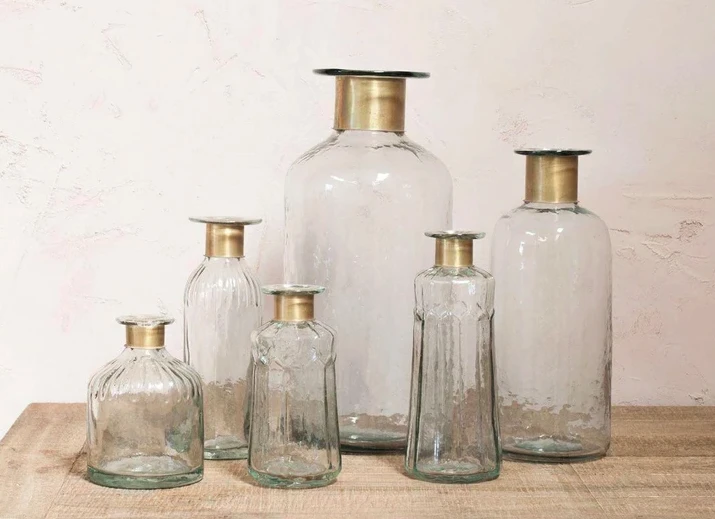 Nkuku Large Chara Hammered Bottle - Handcrafted Room Decor Vase 3 Nkuku Large Chara Hammered Bottle