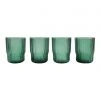 Nkuku Set of 4 Teal Fali Glass Tumblers