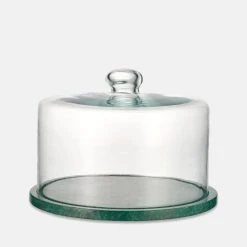 Nkuku Ovah Marble Cake Dome - Deep Green