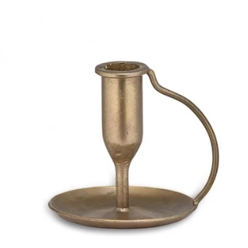 Nkuku Ada Candlestick - Antique Brass | Elegant Room Decor | Handcrafted Candle Holder 1 Nkuku Ada Candlestick - Antique Brass