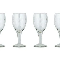 Nkuku Set of 4 Clear Mila Wine Glass