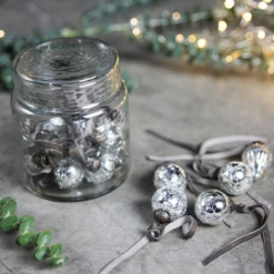 Nkuku Set of 16 Crackle Clear Adisa Bauble Jar