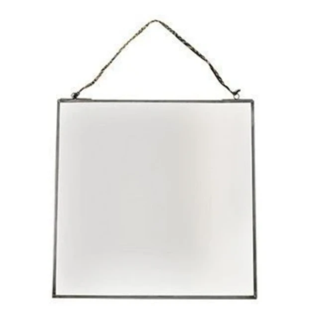 Nkuku Kiko Antique Zinc Mirror 30 x 30cm - Vintage Wall Mirror for Home Decor 1 Nkuku Kiko Antique Zinc Mirror 30 x 30cm