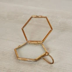 Nkuku Kiko Hexagon Antique Brass Hook