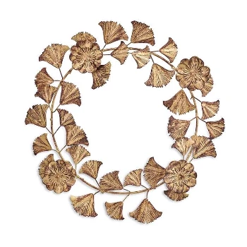 Nkuku Khamila Leaf Wreath - Handcrafted Room Decor for Stylish Home Interiors 1 Nkuku Khamila Leaf Wreath