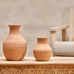 Nkuku Narpala Bottle Terracotta Vase - Small