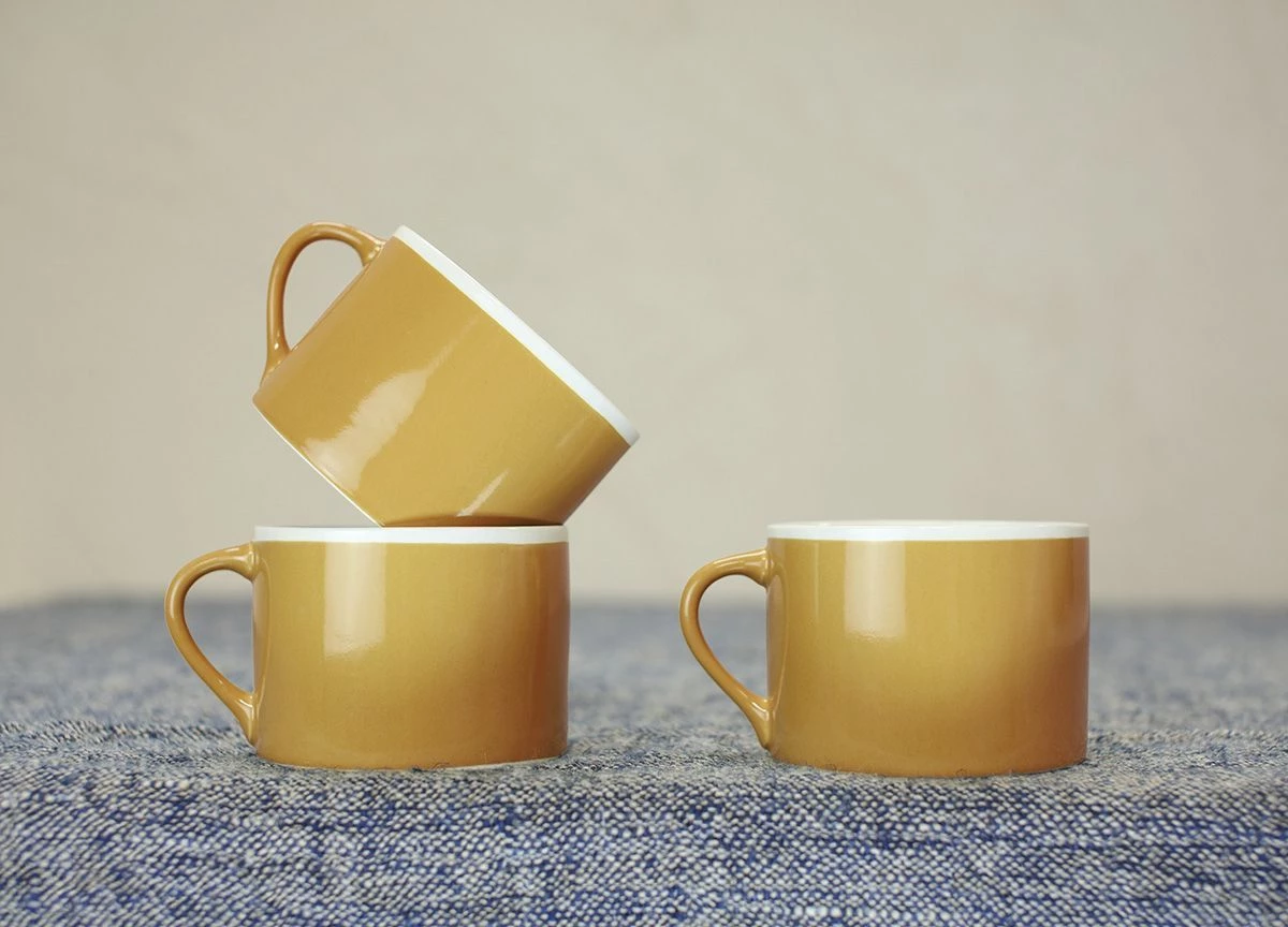 Nkuku Large Mustard Datia Mug - Handcrafted Ceramic Mug for Coffee & Tea, Eco-Friendly Homeware 2 Nkuku Large Mustard Datia Mug