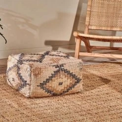 Nkuku Kesu Kilim Pouf - Small