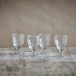 Nkuku Set of 4 Yala Hammered Wine Glass