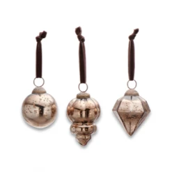 Nkuku Set of 3 Antique Smoke Ura Baubles