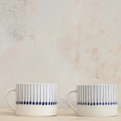 Nkuku Set of 2 Large Indigo Ceramic Iba Mug
